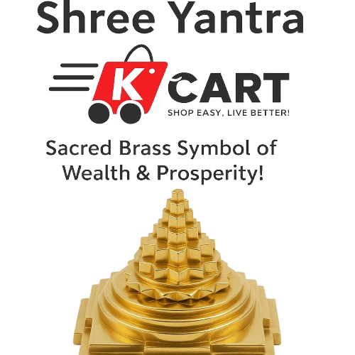 Premium Gold-Plated Shree Yantra – Sacred Brass Symbol of Wealth & Prosperity!
